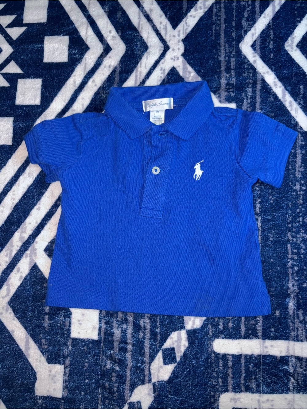 Ralph Lauren Boys Polo Shirt - Blue with White Pony